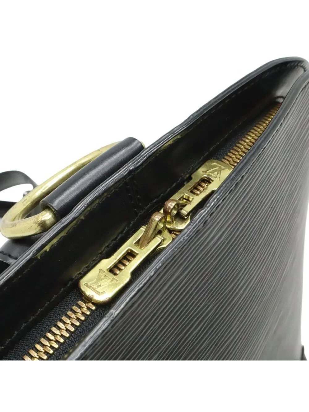 Louis Vuitton Epi Cobran Backpack Shoulder Bag Leather Noir Black